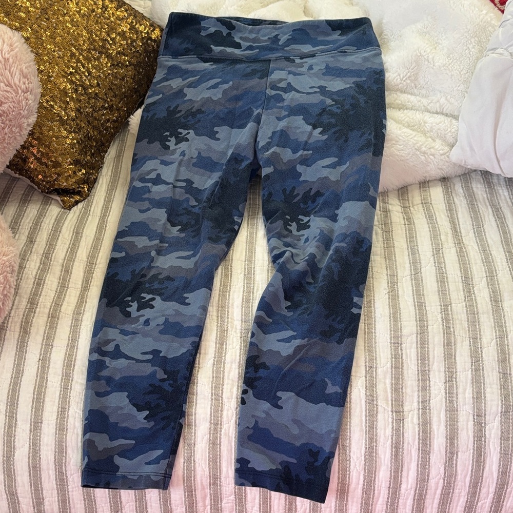 J. Crew Blue Camouflage Leggings